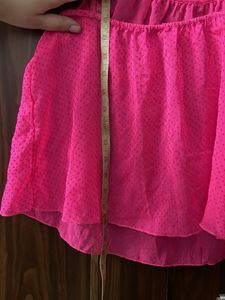 Vibrant Pink Dotted Top
