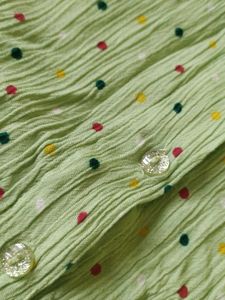 Light Green Polka Dot Peplum Top