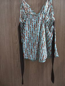 Printed Slim Fit Spaghetti Top