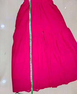 Beautiful pink Kurta with White Zigzag Pattern