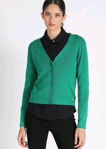 V Neck Woolen Fleece Cardigan