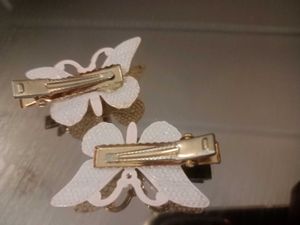Pretty Golden Butterfly Hair Clip Set