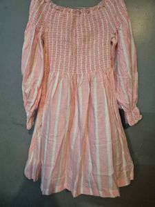 Striped Off-Shoulder Dress