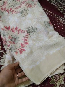 Floral Print Cotton Dress Material