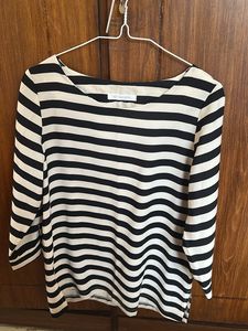 Classic Black &amp; White Striped Top