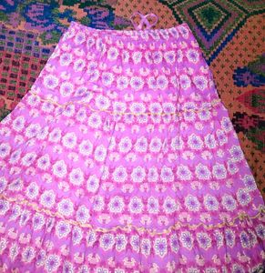 Bohemian Pink Tiered Maxi Skirt