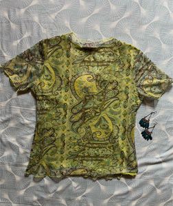Embellished Boho Print Tunic Top