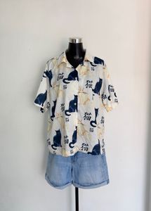 Cute Cat Print Shirt