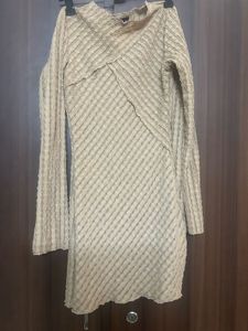 Sheer Knit Mini Dress