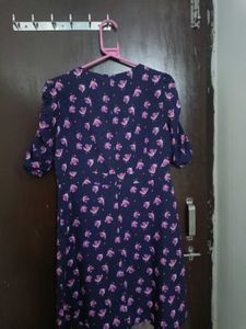 Floral Print Dress free size (A line)