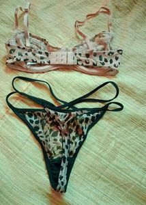 Forever 21 Leopard Print Lingerie Set