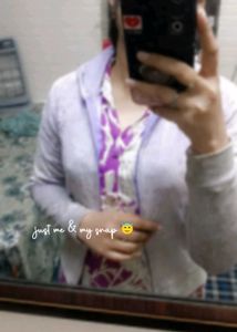 Cute Heart Patterned Zip-Up Hoodie