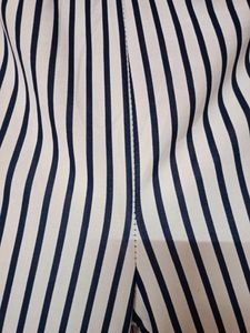 White With Blue Stripeed Palazzo Pant For Women