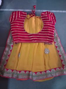 combo Elegant Yellow Saree with Pink Border