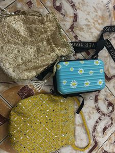 3pc Cute Handbags & Clutches Set