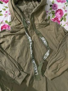 Pretty WRM Olive Green Hoodie