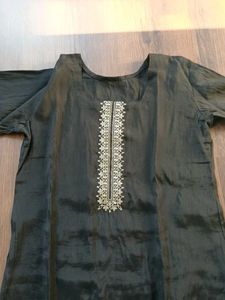 Elegant Black Kurta Set with Dupatta