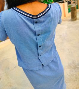 Blue T-Shirt Dress