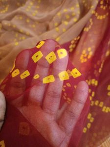 Elegant 2d Bandhani Print Saree