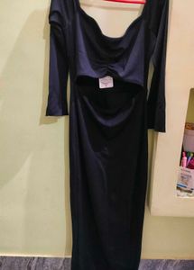 Shein Black Cut-Out Sheath Dress