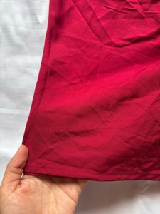 Women's Red Tie-Front Top