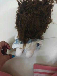 Cute Plush Doll with Blue Dress