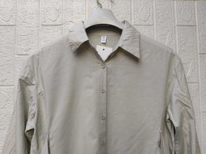 Korean Pintrest Stylish Beige Button-Up Shirt