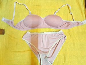 Baby Pink Padded Bra and Panty Set
