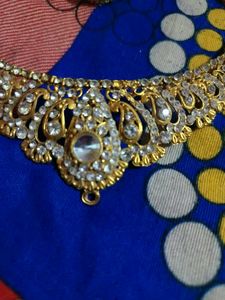 Elegant Gold & Crystal Necklace Set