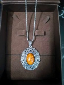 Oxidised Jewellery German Silver Pendent Necklace