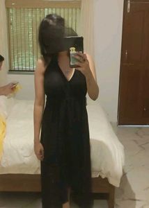 Elegant Black Halter Neck Maxi Dress