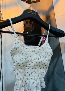Floral Smocked Crop Top