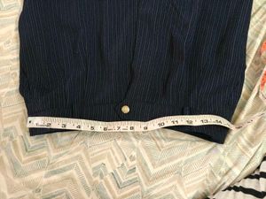 Elegant Navy Wide-Leg Pants with one defect