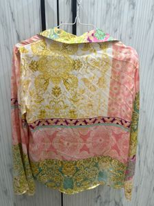 Bohemian Print Button-Up Shirt