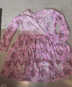 Beautiful Pink Floral Kurti
