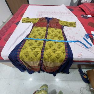 Designer Kurta with Contrasting Skirt