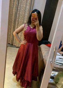 Elegant Maroon Ethnic Gown