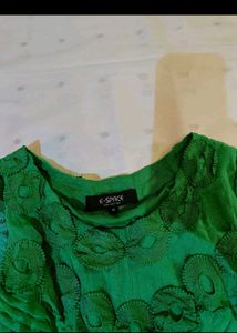 Emerald Green Lace Christmas Top