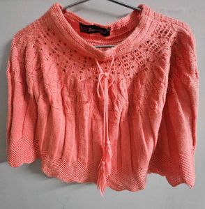 Stylish Peach Knitted shrug