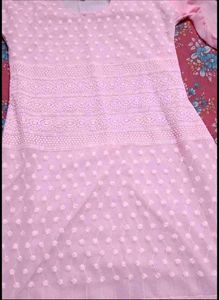 Beautiful Pink Chikankari Kurta