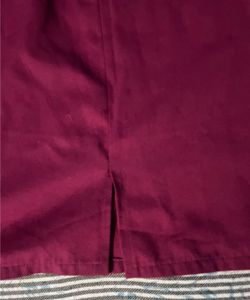 Burgundy Midi Skirt