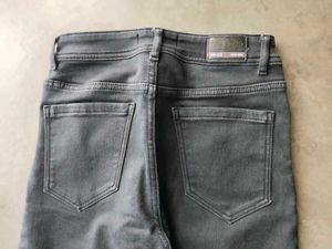 Classic Light Wash blue Denim Jeans and black deni
