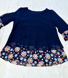Cute Girls' Floral Top