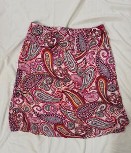 Boho Paisley Print A-Line Skirt