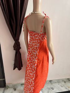 Floral &amp; Polka Dot Midi Dress