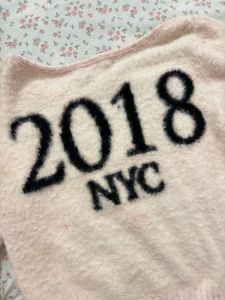 Victoria secret baby pink fuzzy sweater