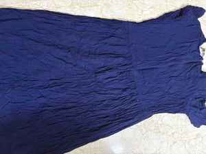 (combo dresses)White Kurta and blue fr
