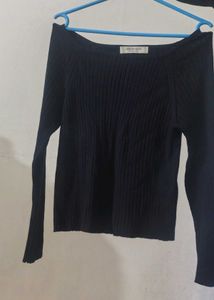 Elegant Navy Knit Top