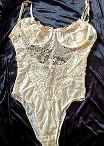 Lacey Corset Bodysuit (Backless)