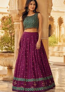Navratri style Stunning crop top - skirt Set